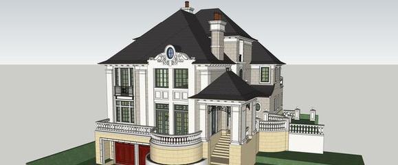 别墅建筑工程效果图,别墅石材装饰CAD图大全免费下载